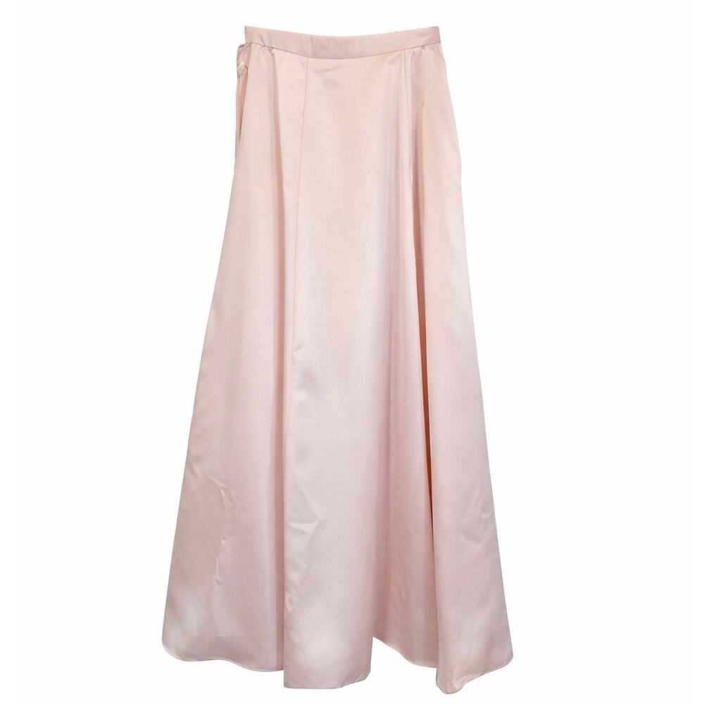 1990's Vintage Hugo Buscati Pink Satiny Maxi Skirt